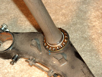 Steering Stem with old bearing in place